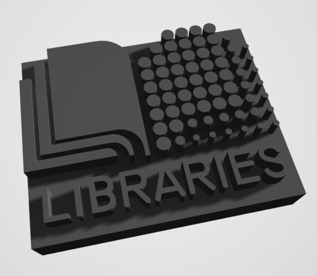 Image of 3D file of libraries stamp
